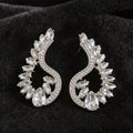 Women Geometric Water Drop Rhinestone Pendant Dangle Stud Earrings,Palace Style Light Luxury Exaggerated Versatile Fashion Statement Jewelry For Party Occasion