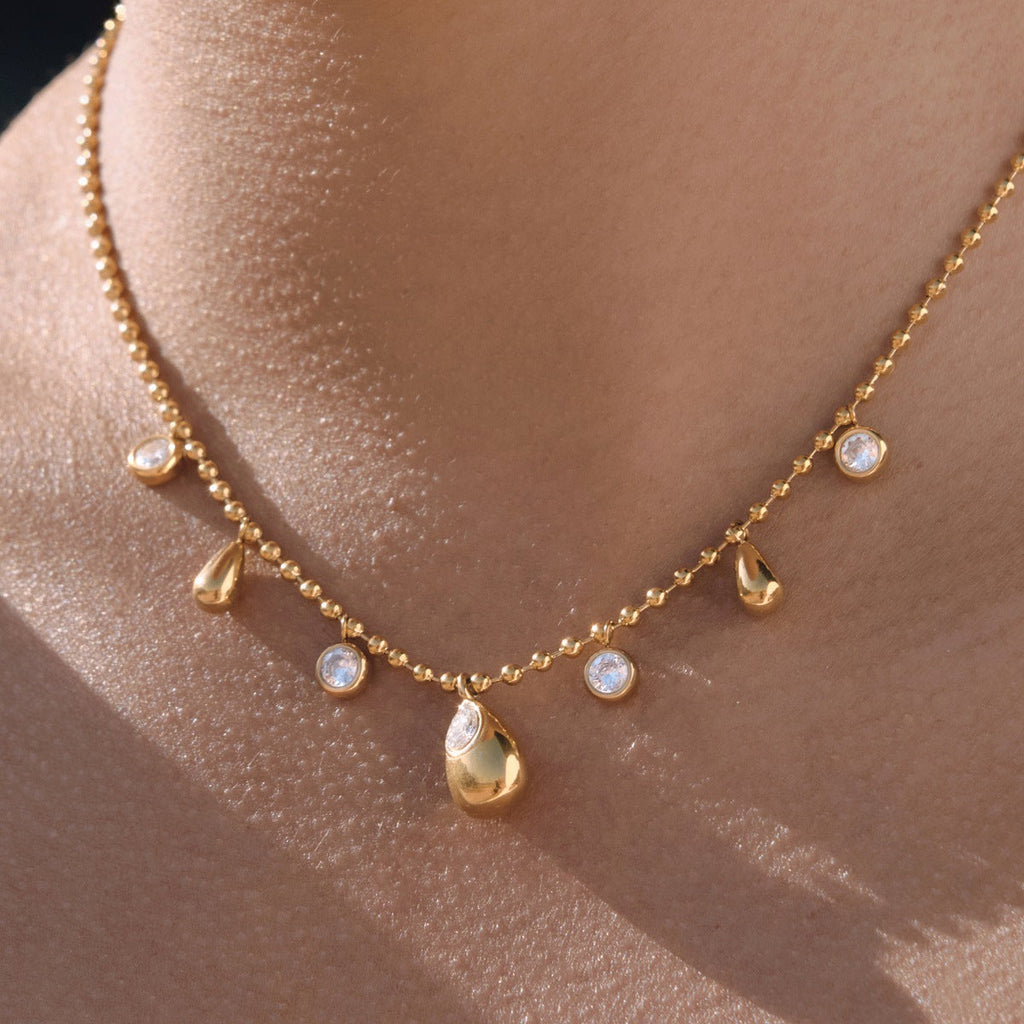 Zircon Teardrop Necklace