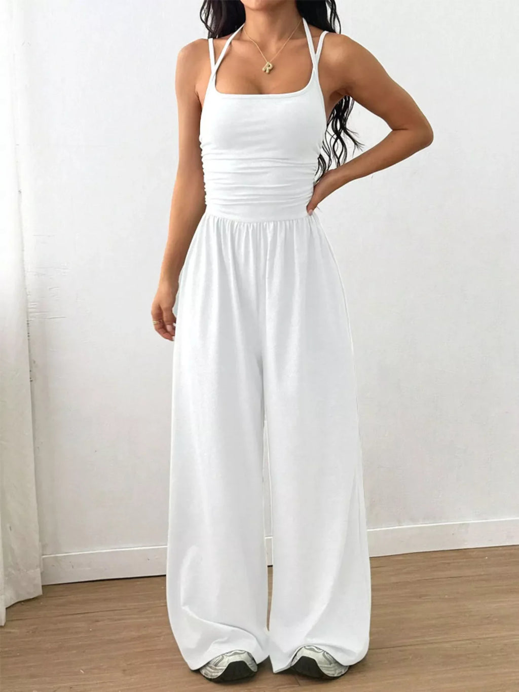 Spaghetti Strap Wide-Leg Jumpsuit