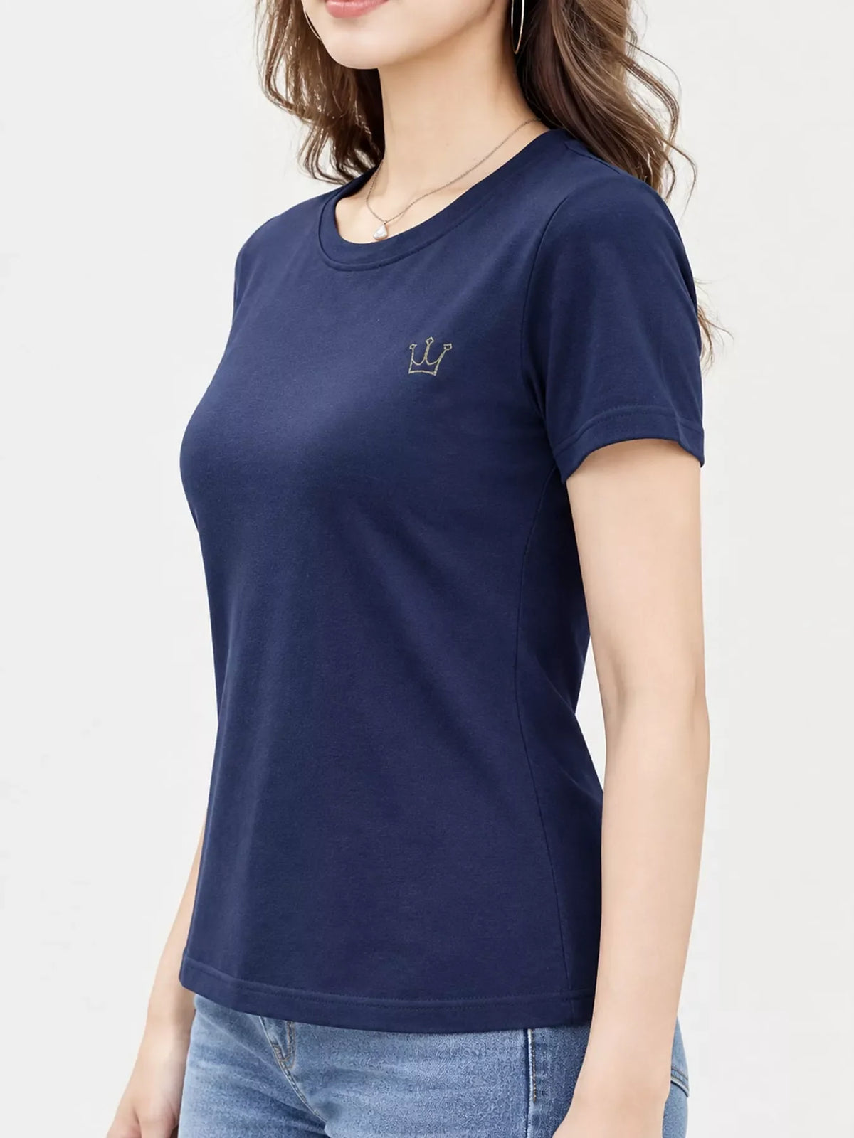 Full Size Crown Long Sleeve T-Shirt Plus Size
