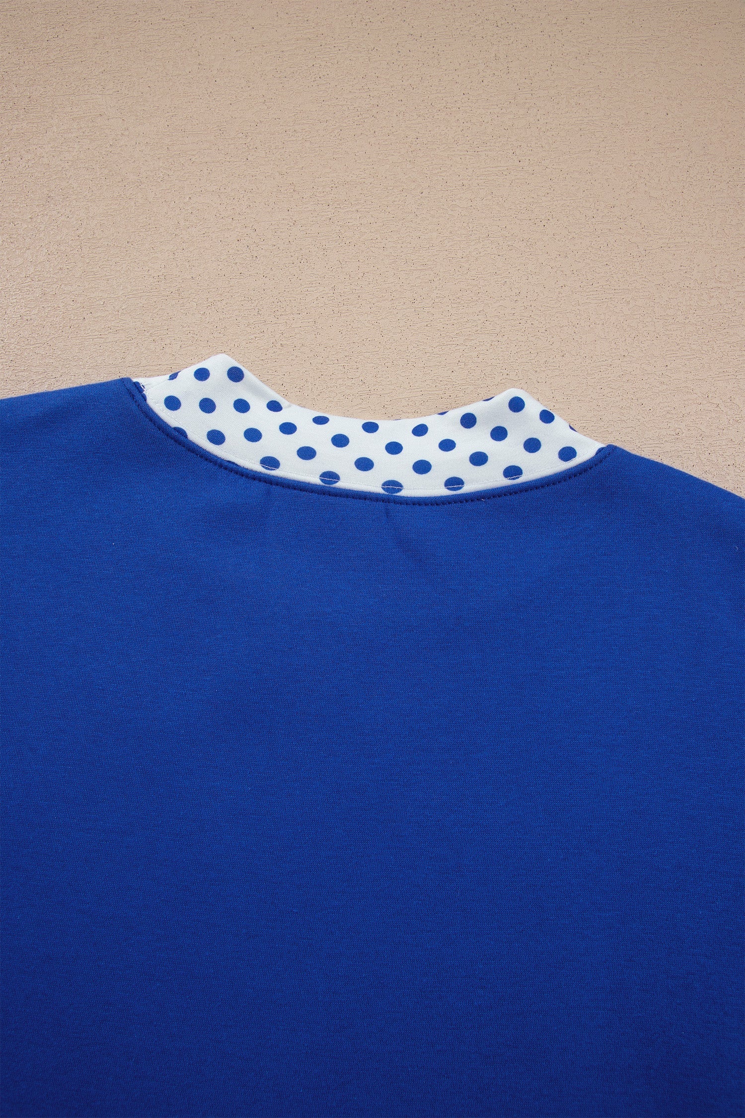 Racing Red Polka Dot Trim Baggy Pullover 2pcs Short Set