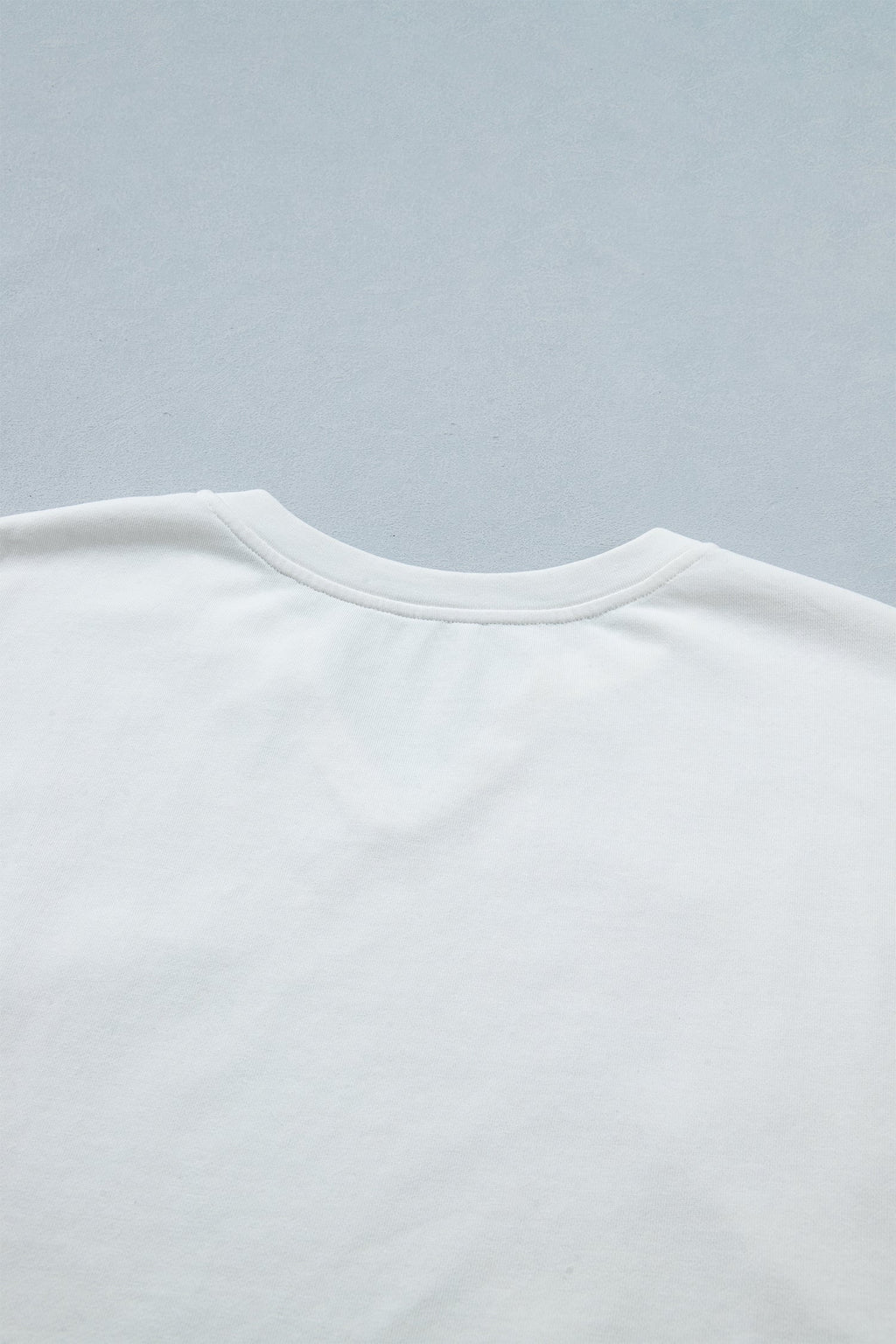 White Patriot Star Patched Notched Neck Mineral Washed Tee