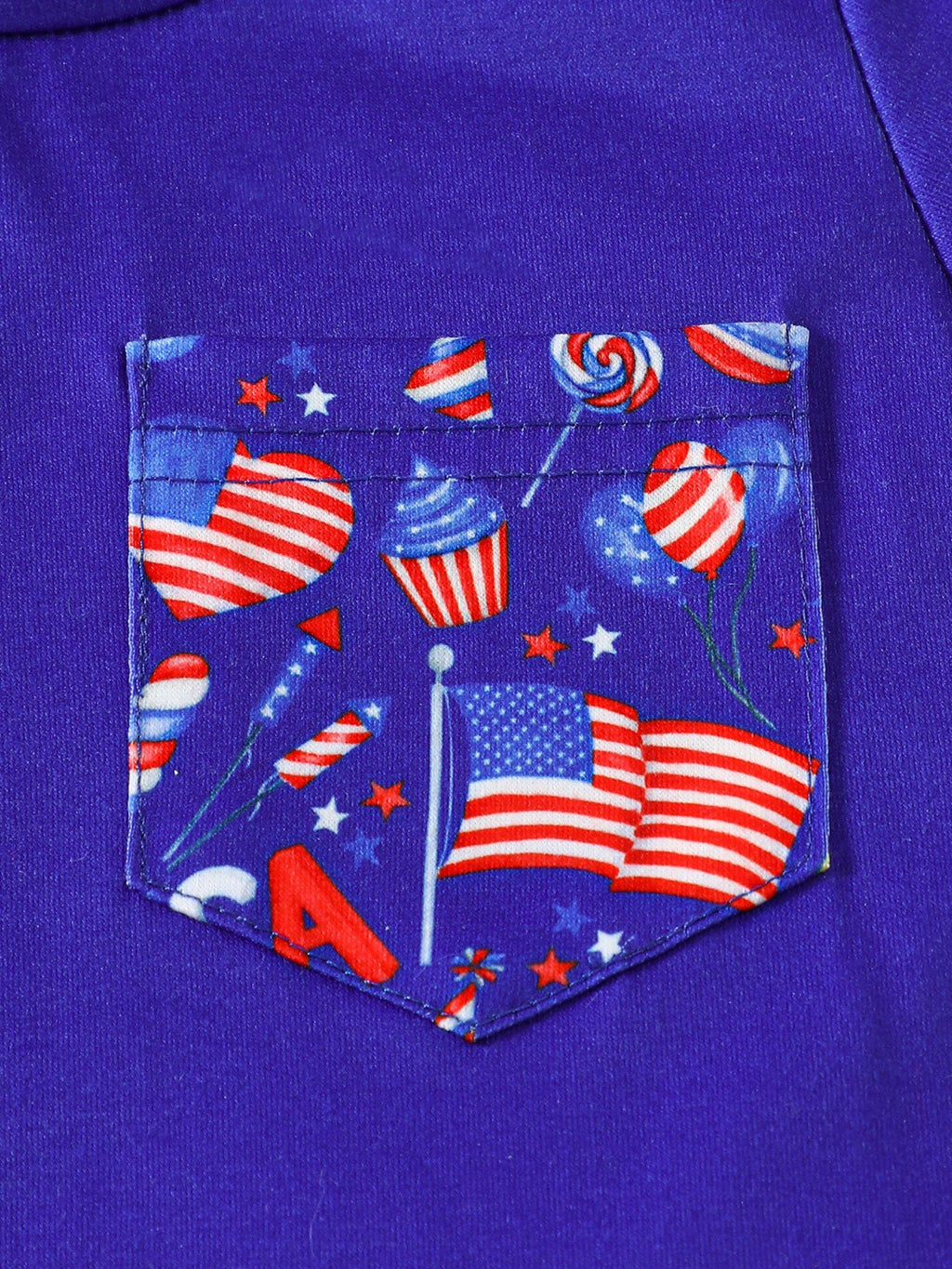 Children's Patriotic USA Flag Print Tee and Shorts Set