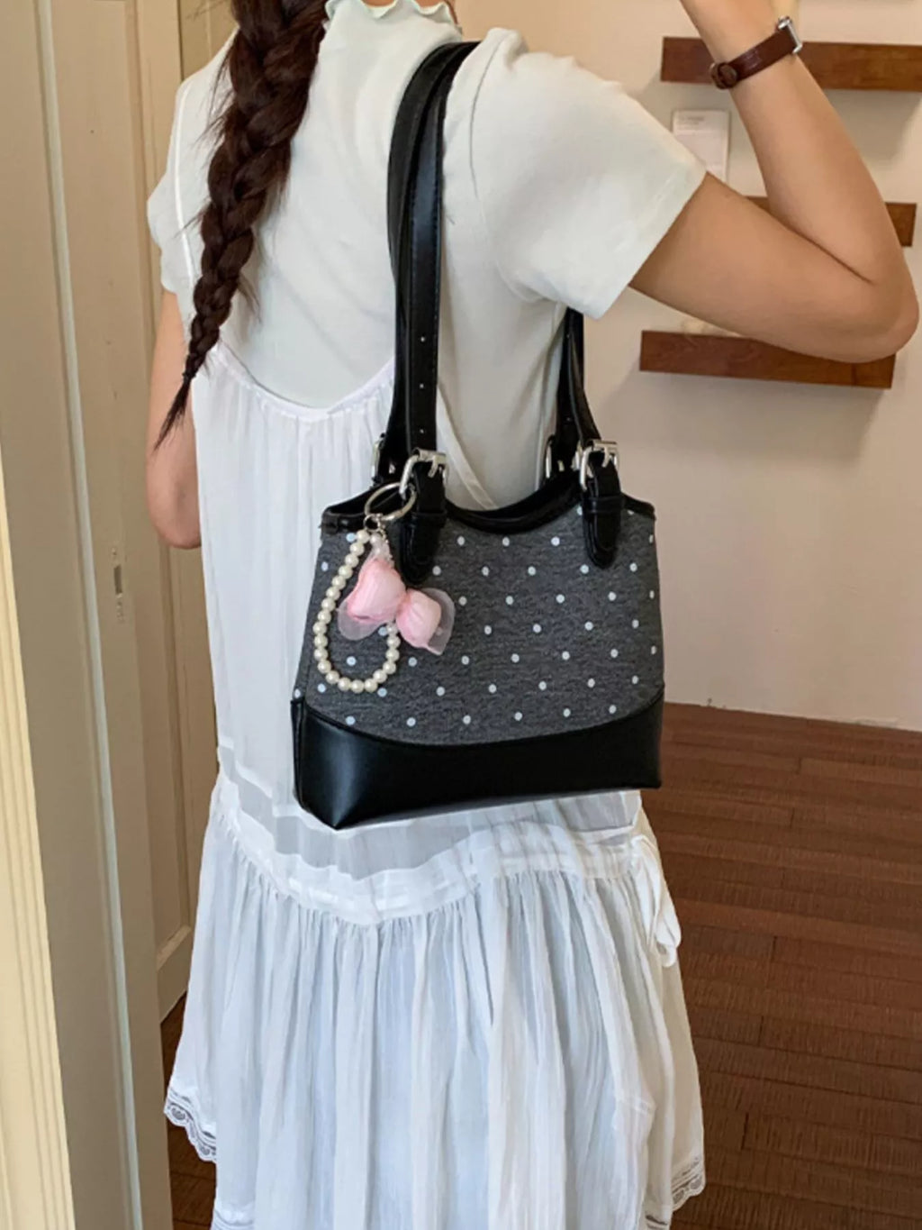 Polka Dot Shoulder Bag