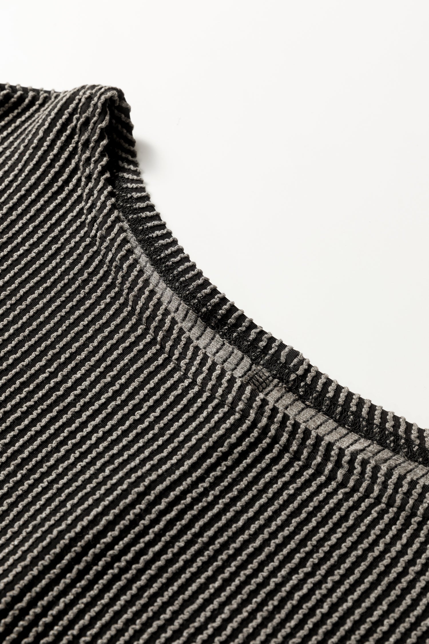 Carbon Grey Twisted Ribbed Dolman Long Sleeve Top