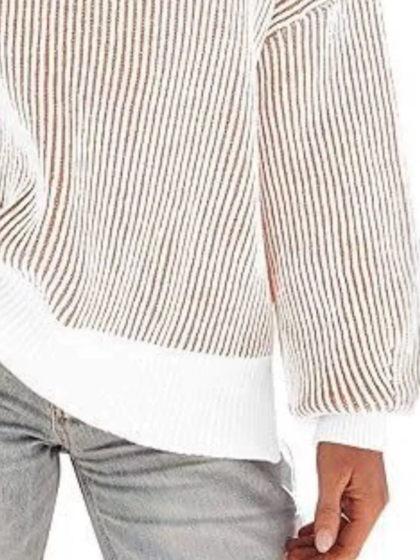 Stripe Dropped Shoulder Sweater