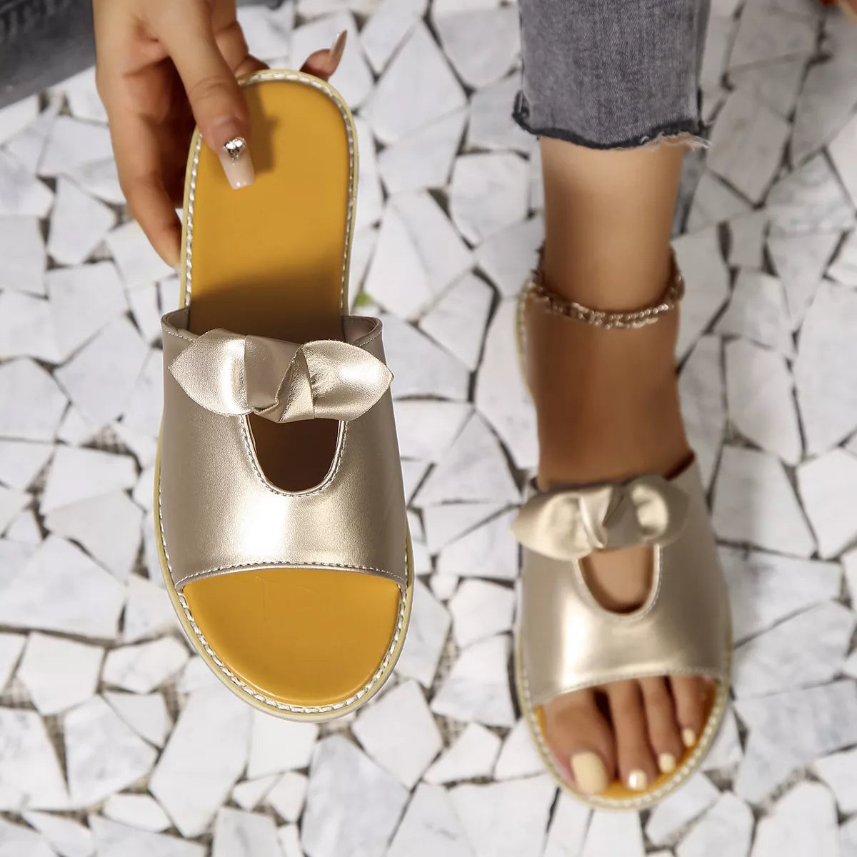 Open Toe Flats Sandals