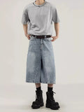 Men's Plus Size Wide Leg Capri Jeans