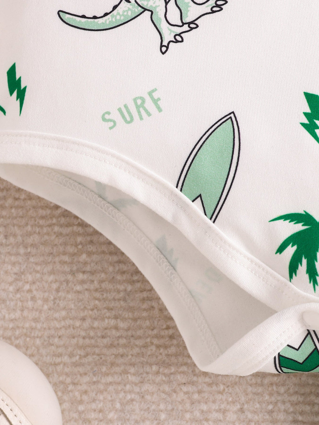 Children's Dinosaur Print Polo Bodysuit & Shorts Set