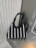 Contrast Striped Tote Bag