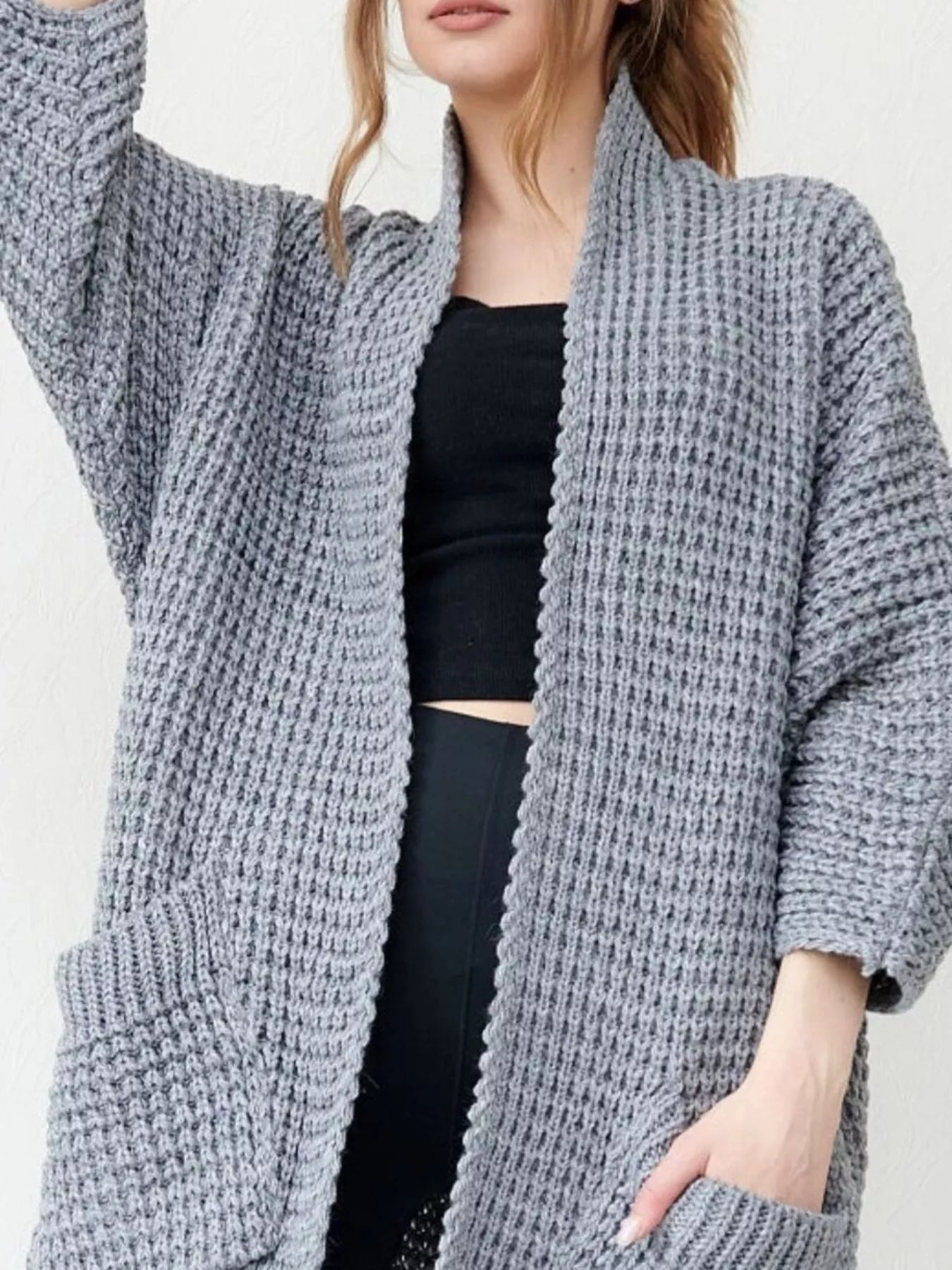 Chunky Knit Open Front Cardigan