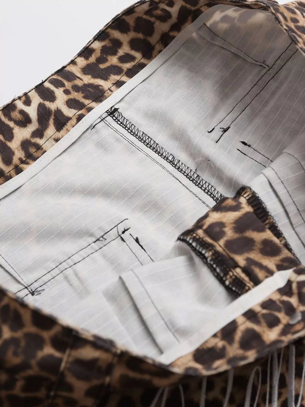 Men's Leopard Print Cargo Capris