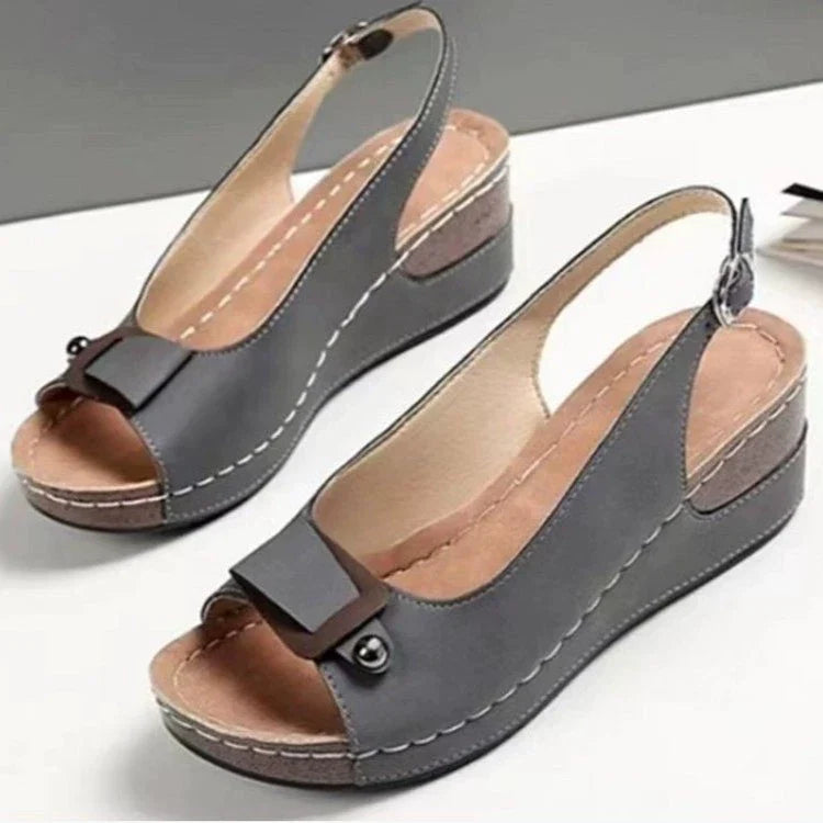 Peep Toe Wedge Sandals