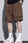 Men's Plus Size Drawstring Cargo Shorts