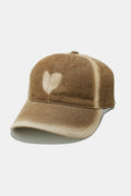 Heart Detail Cotton Distressed Baseball Cap