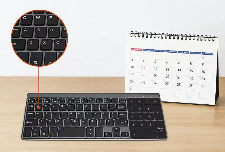 Mini 2 4gusb Bluetooth Wireless With Touch Pad Digital Keyboard Mouse Lightweight Applicable Tablet Portable