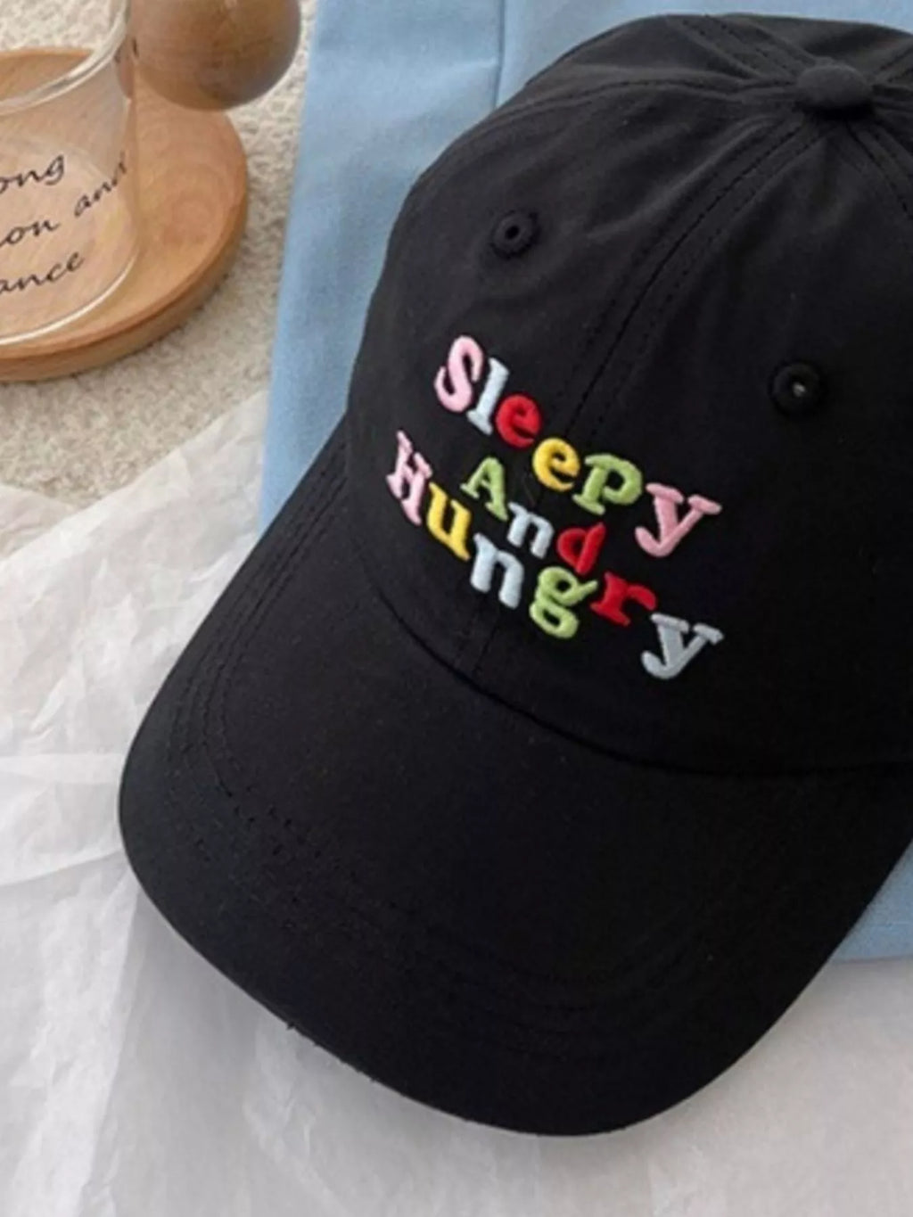 Letter Embroidered Baseball Cap