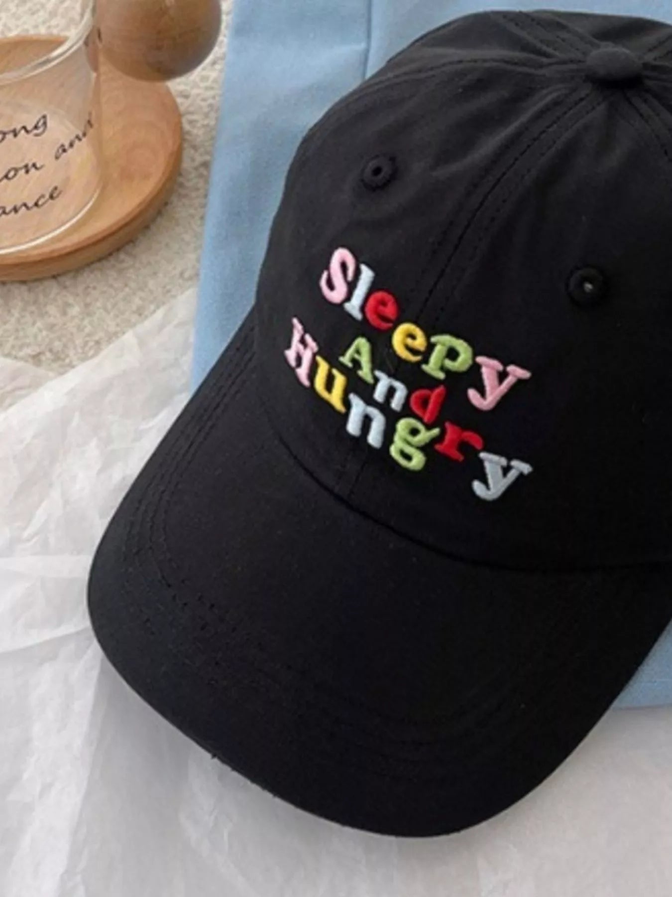 Letter Embroidered Baseball Cap