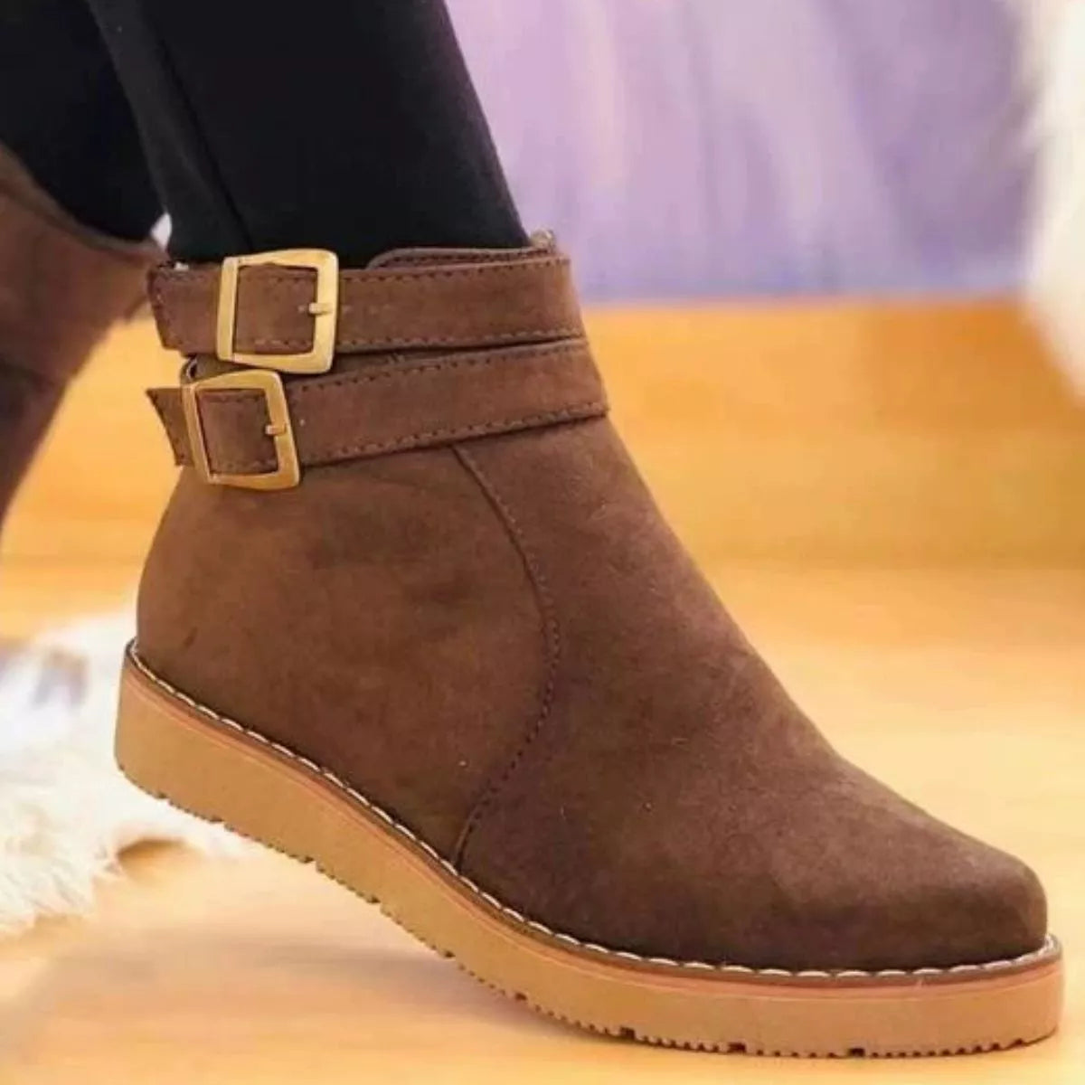 Buckle Accent Ankle Boots