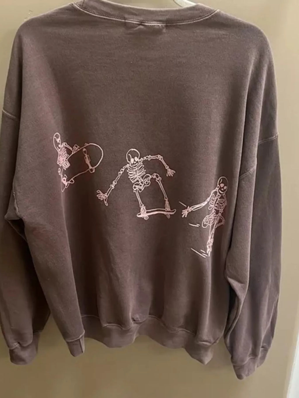 Skeleton Graphic Round Neck Sweatshirt