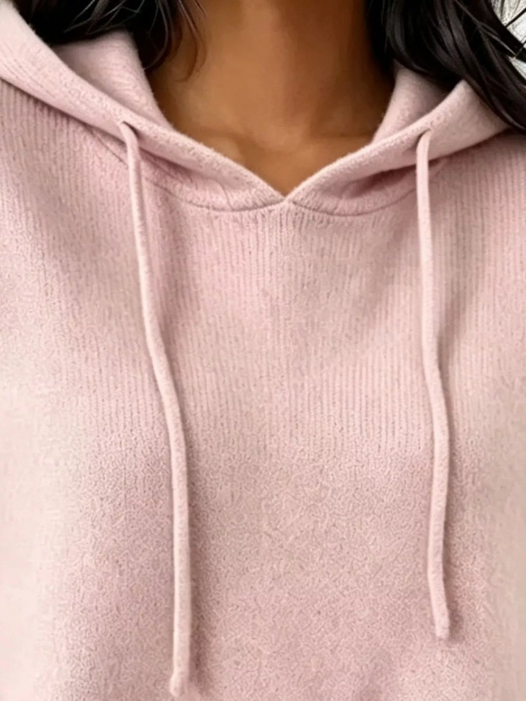 Cozy Ribbed Long‑Sleeve Hooded Sweater