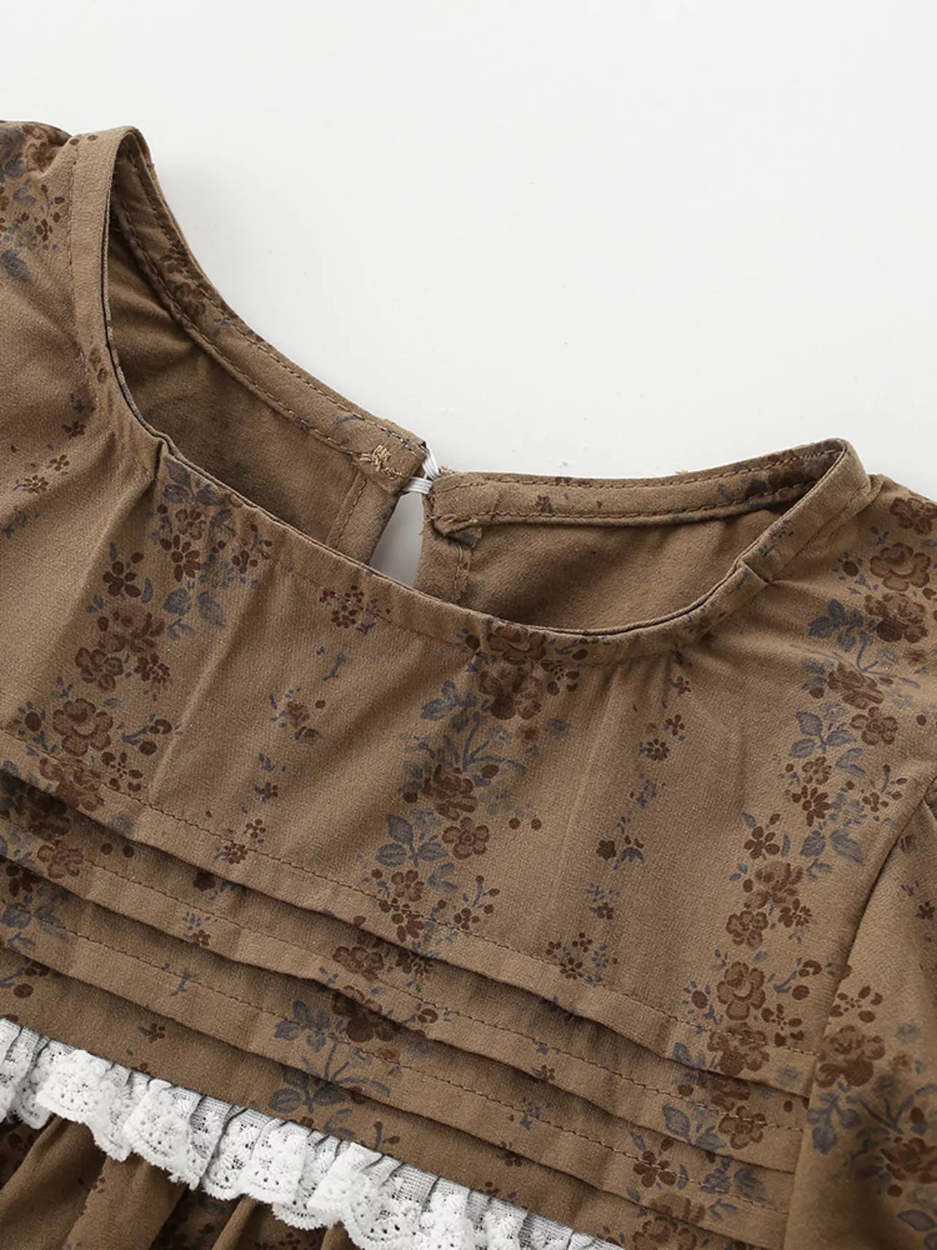 Children's Vintage Floral Puff Sleeve Dress