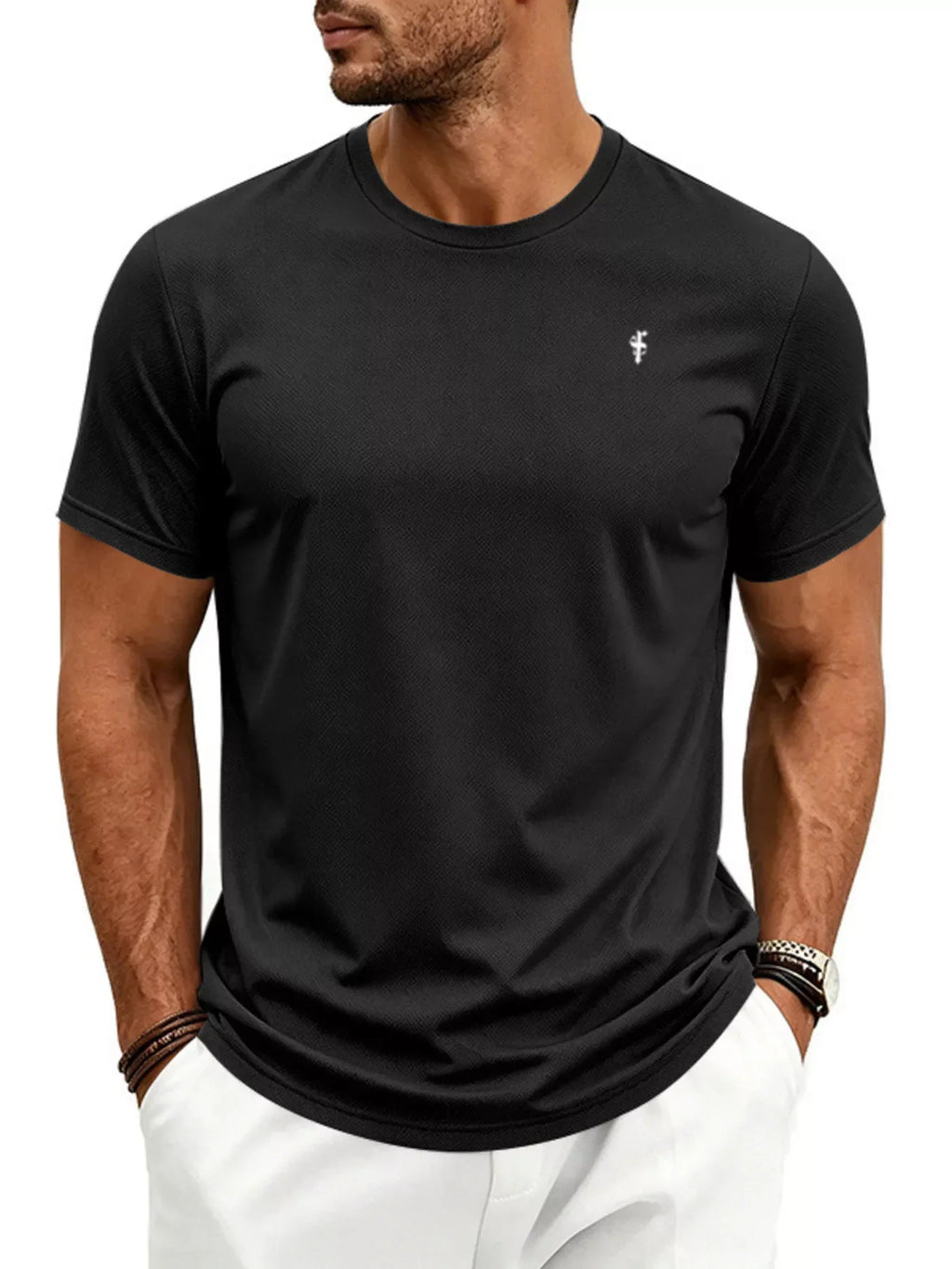 Men's Full Size Classic Fit Crew Neck T-Shirt Plus Size