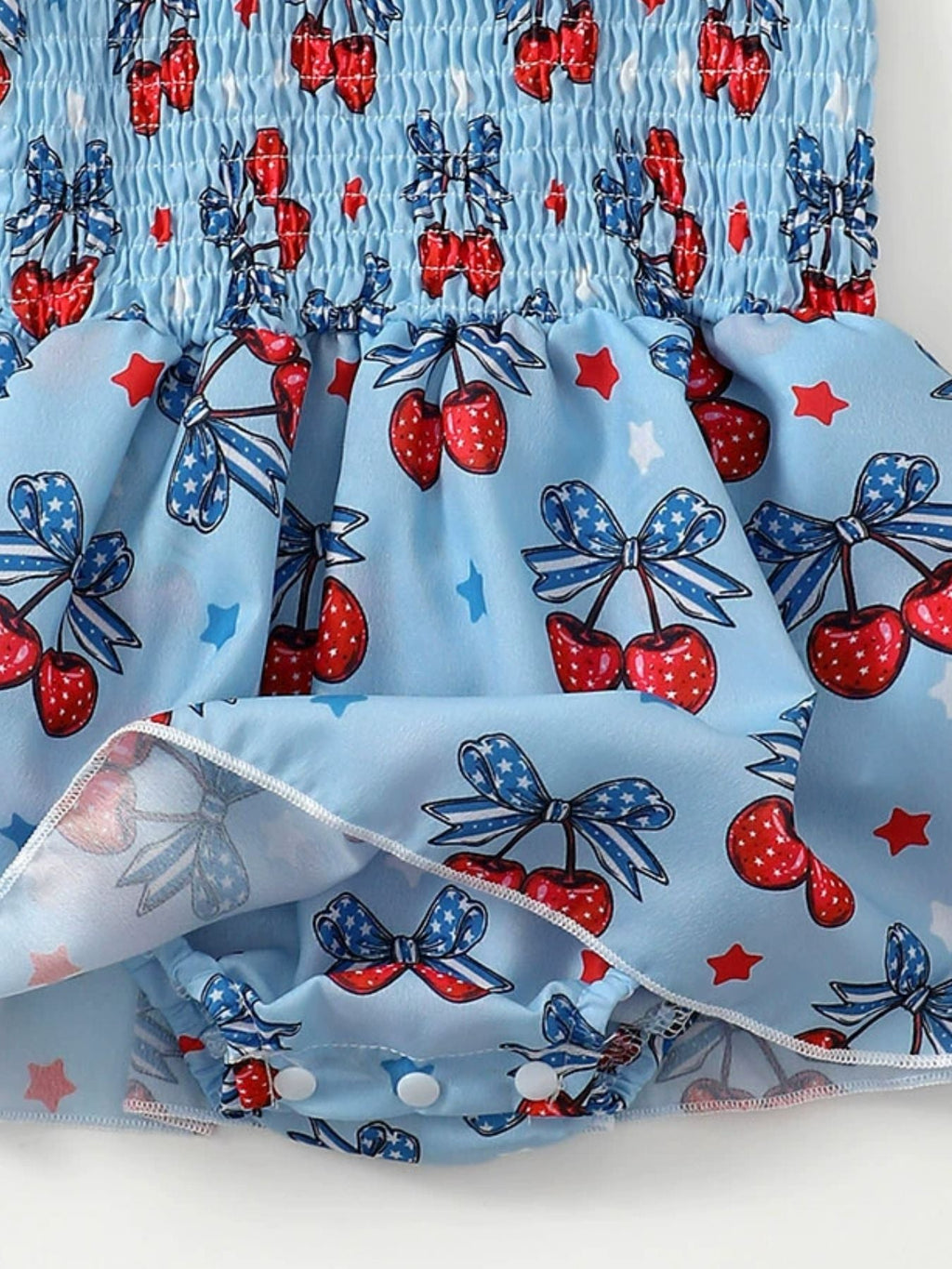 Children's Cherry Print Bodysuit Dress and Headband Set