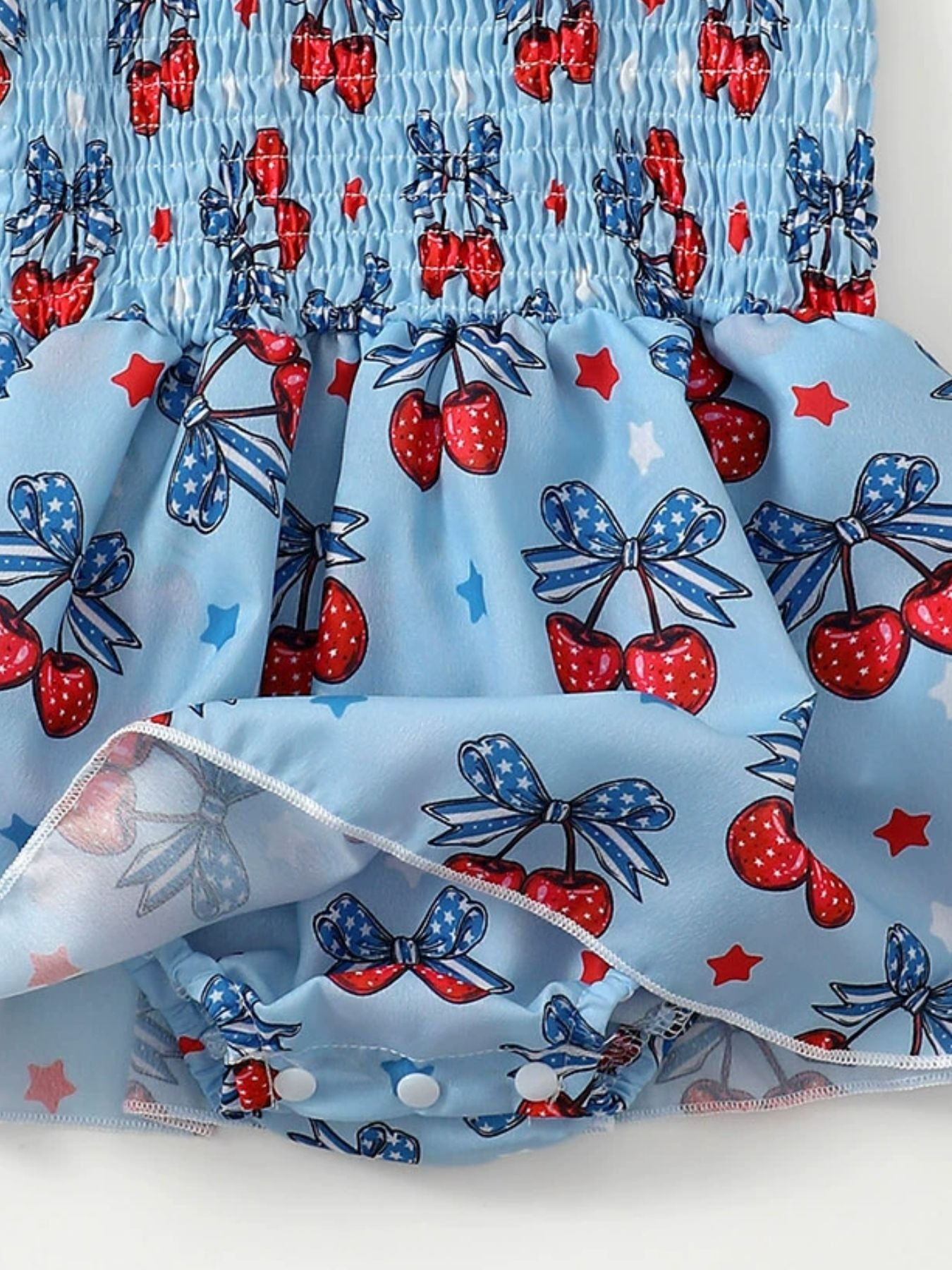 Children's Cherry Print Bodysuit Dress and Headband Set