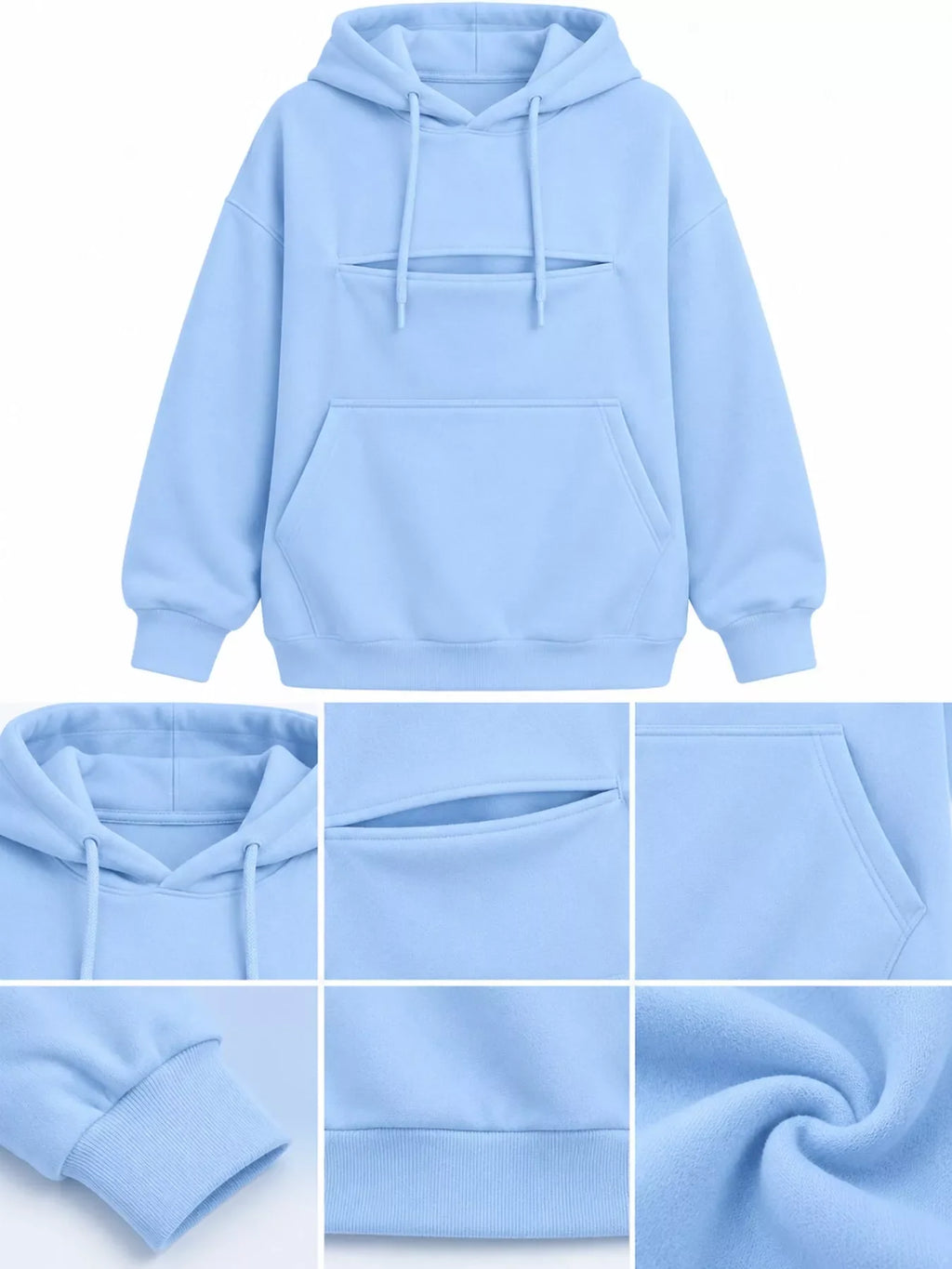 Full Size Cat Pouch Drawstring Hoodie Plus Size