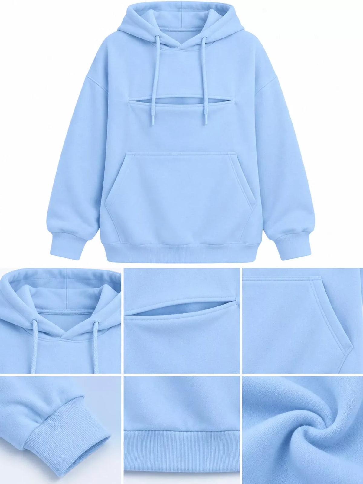 Full Size Cat Pouch Drawstring Hoodie Plus Size