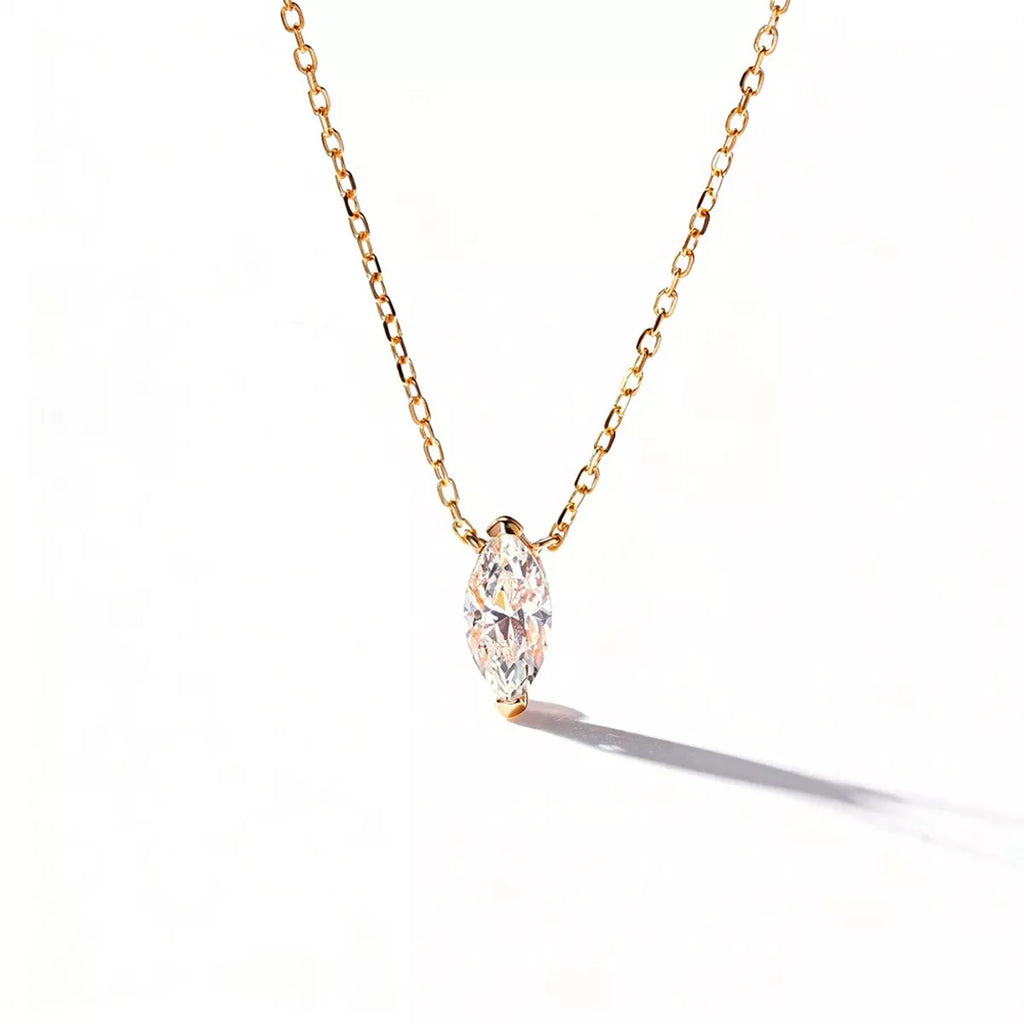 925 Sterling Silver Zircon Teardrop Necklace