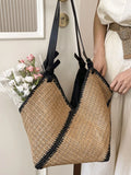 Woven Straw Shoulder Bag