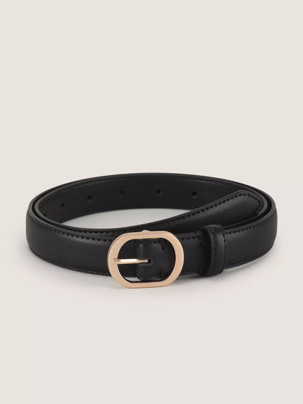 Elegant Oval Buckle Belt