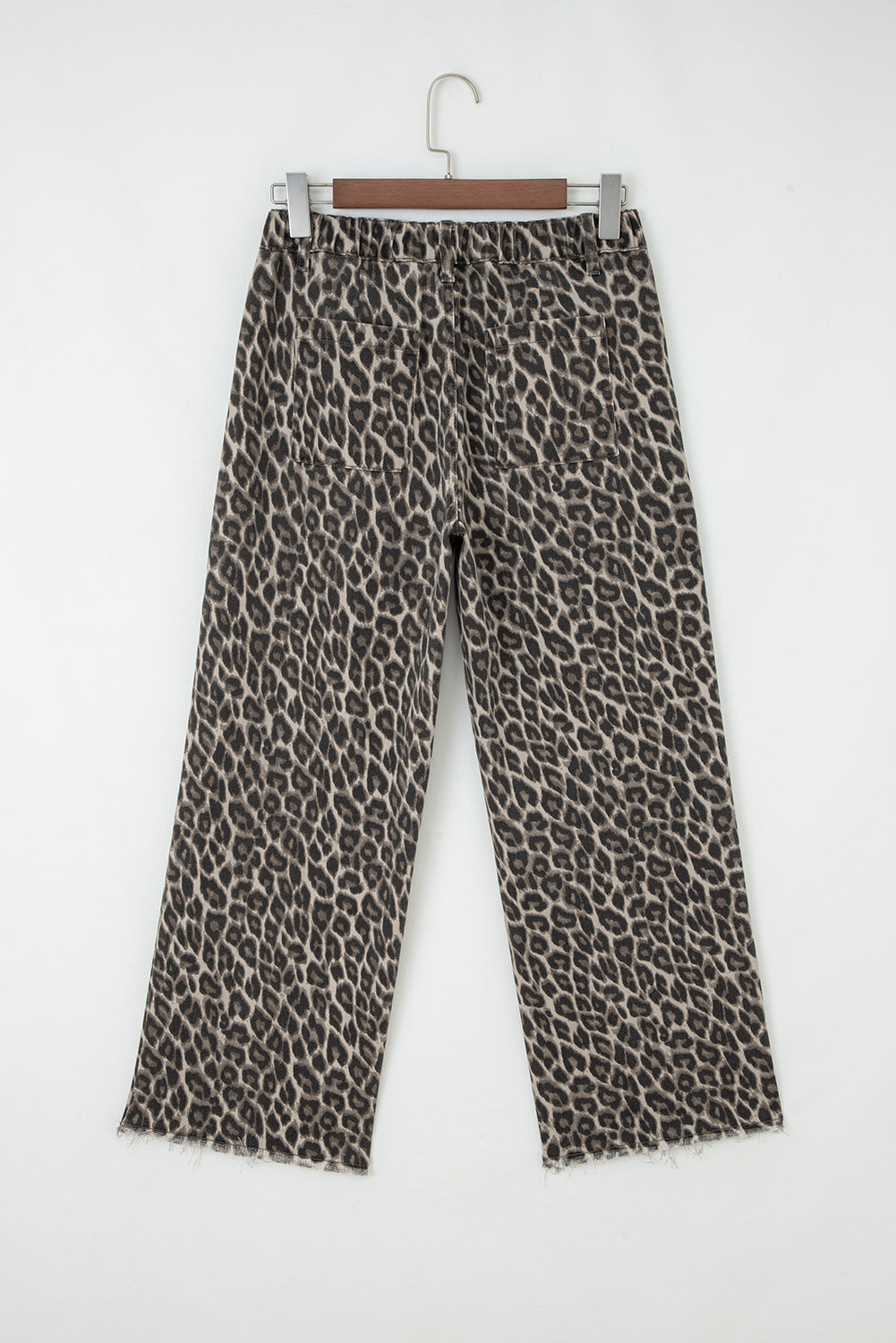 Leopard Denim Straight Leg Jeans