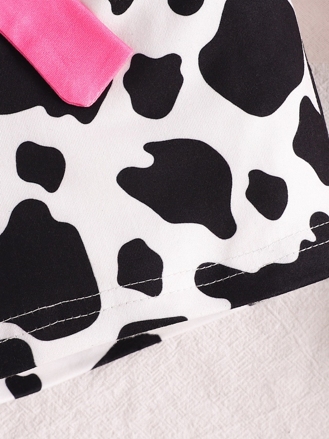 Children's Cow Print Tank Top & Shorts Set