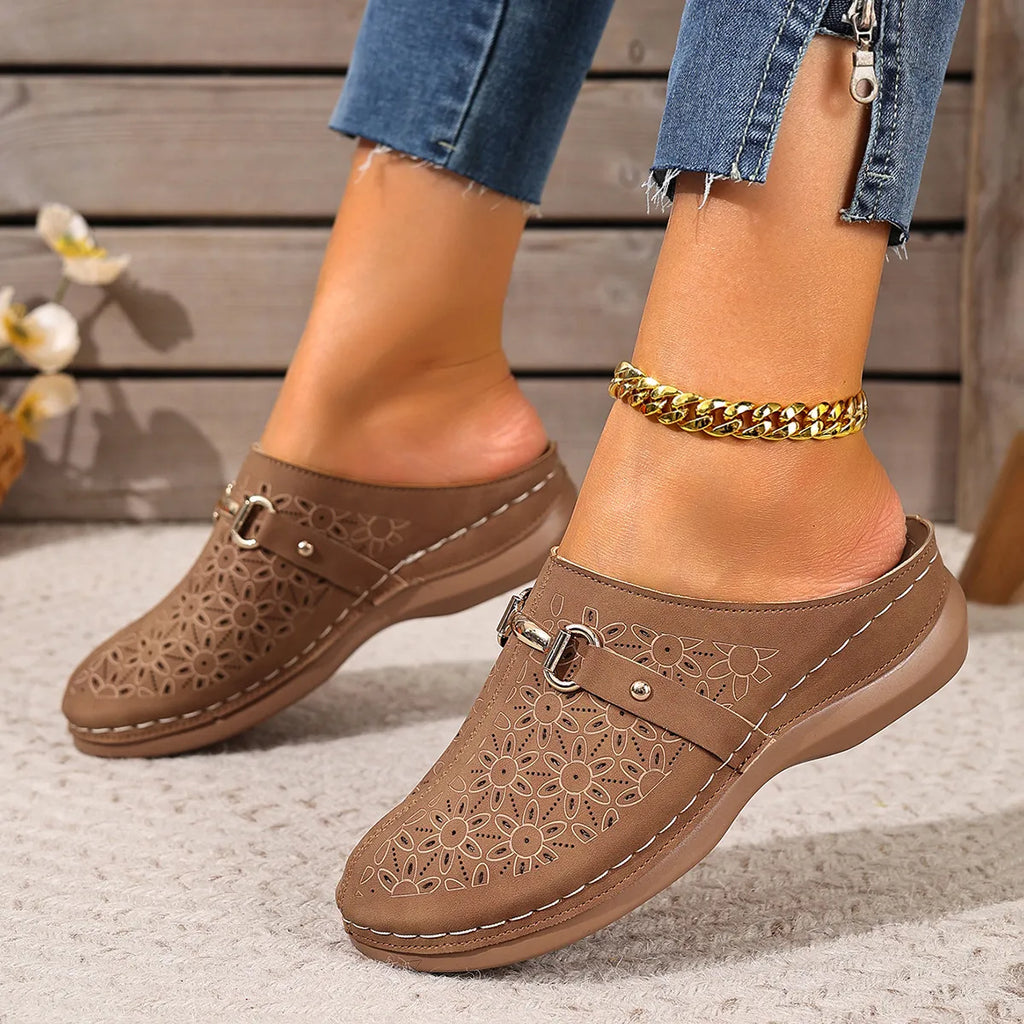 Round Toe Wedge Sandals