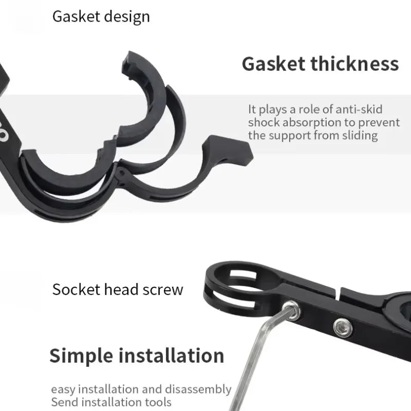10/20/30cm Bicycle Handlebar Extended Bracket MTB Headlight Mount Extented Bar Road Mountain Bike Handlebar Extender Rack Parts