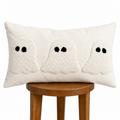 Ivory Tufted Ghost Lumbar Pillow Cover