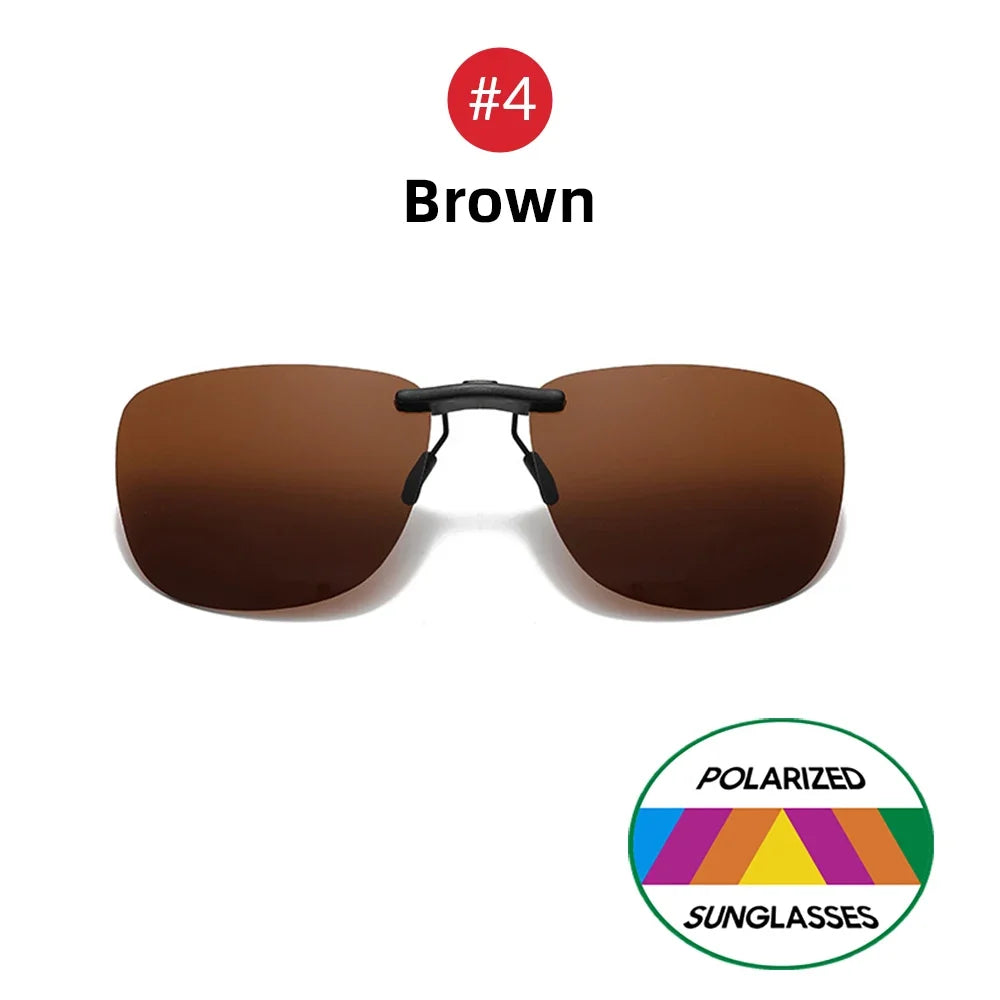 VIVIBEE Driving Clip On Sunglasses Unisex Eyeglasses Men Polarized Women Night Vision Fishing UV400 Outdoor Sun Glasses