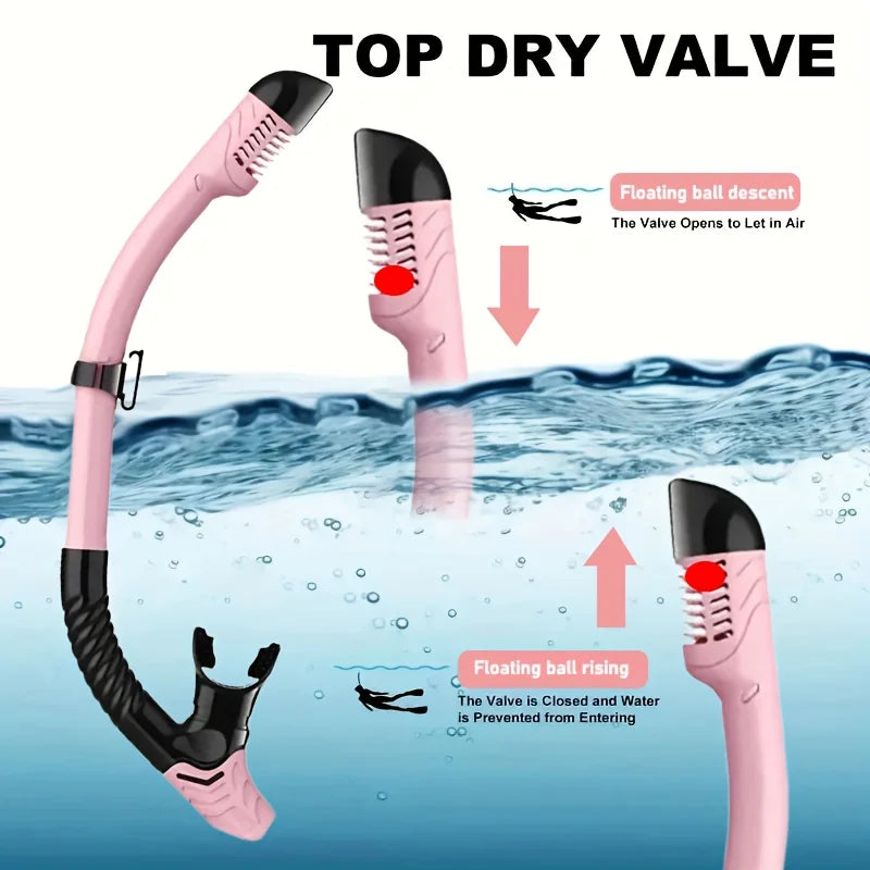 Scuba Diving Mask Snorkel Set For Adults Tempered Glass Professional Panoramic Snorkeling Gear Swimming Training Snorkel Kit