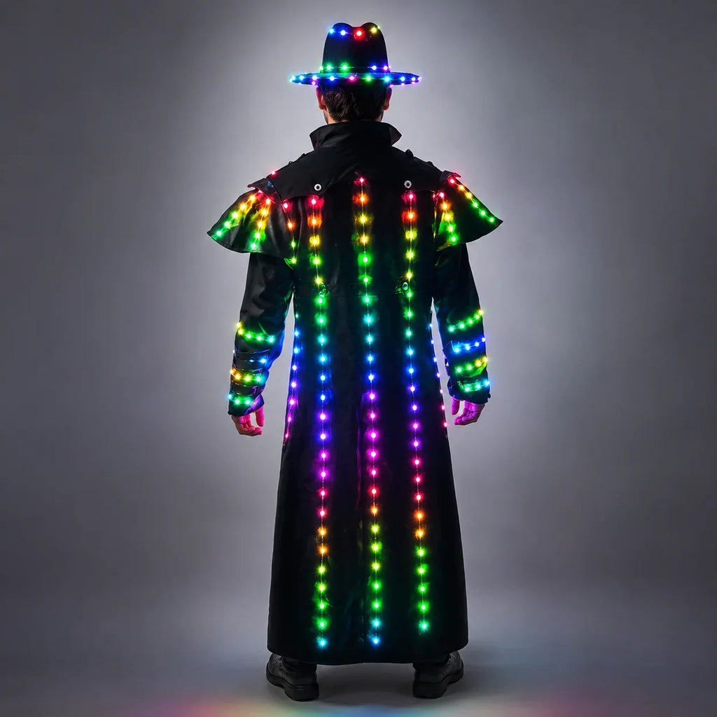 LED Robot Costume Stage Jacket Dancer Suit Wearing Cosplay for Nightclub Party Man Dance