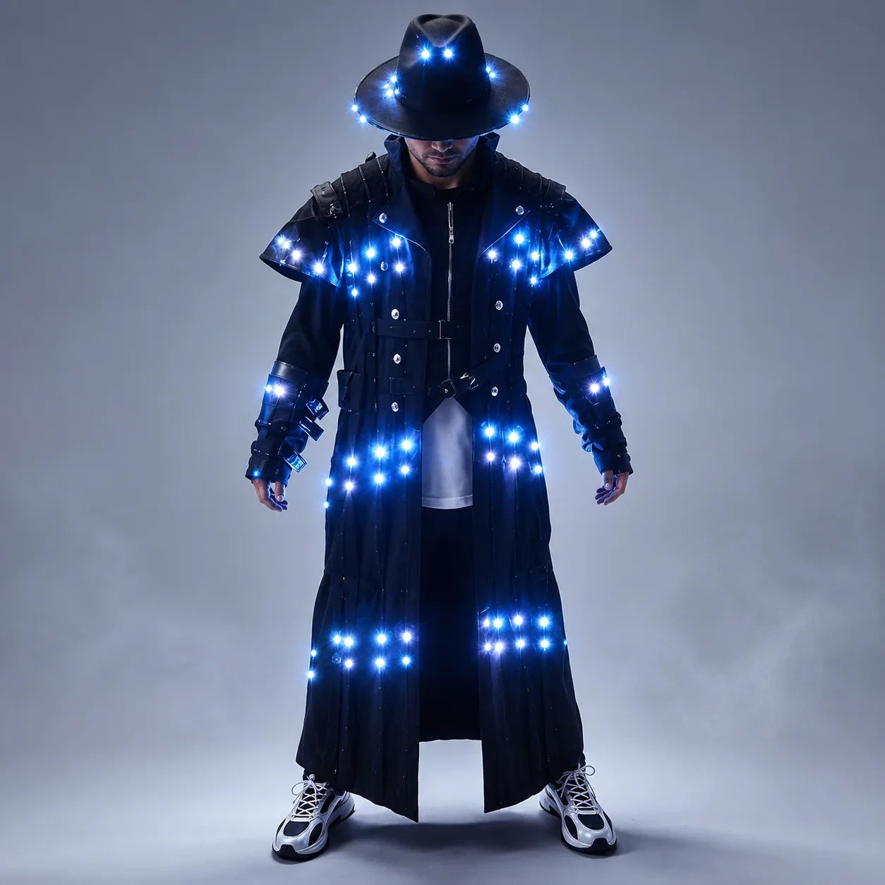 LED Robot Costume Stage Jacket Dancer Suit Wearing Cosplay for Nightclub Party Man Dance