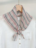 100% Linen Woven Light Square Scarf