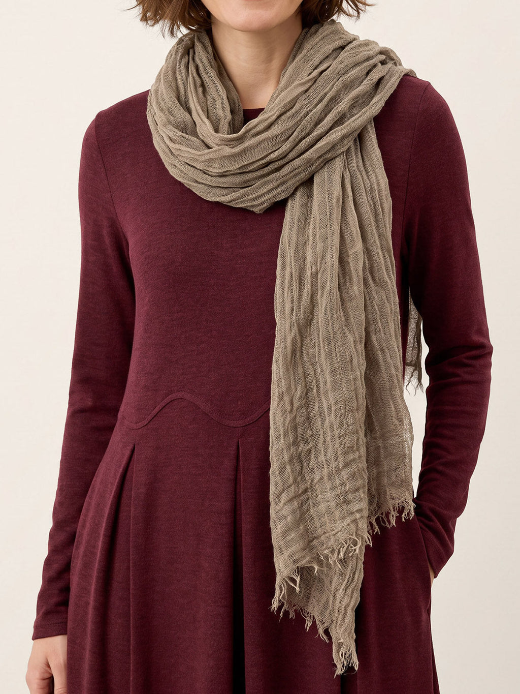 Wool Tonal Stripe Scarf