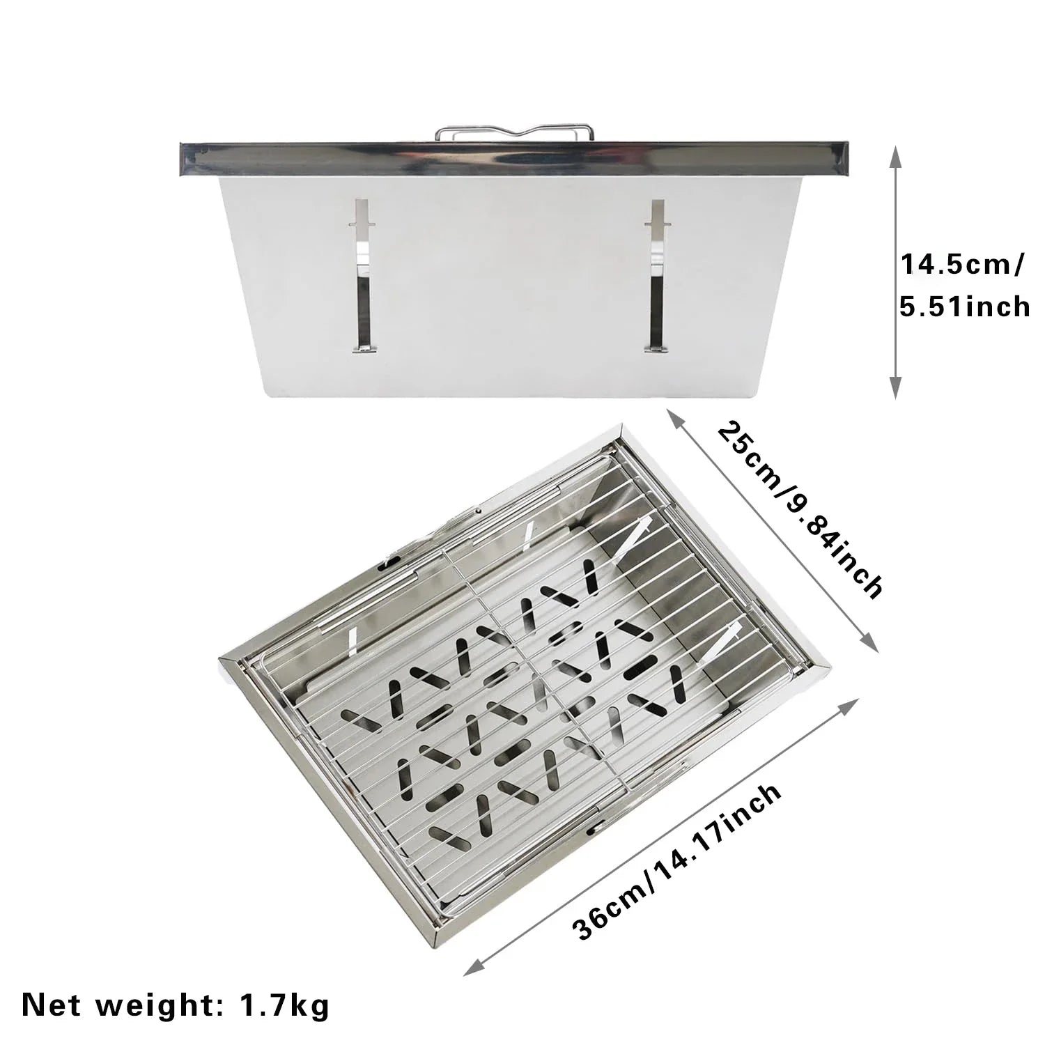 Pandatour Outdoor Camping IGT BBQ Folding High Firepower Stainless Steel Grill Barbecue  Picnic Grill Stand Easy Equiped
