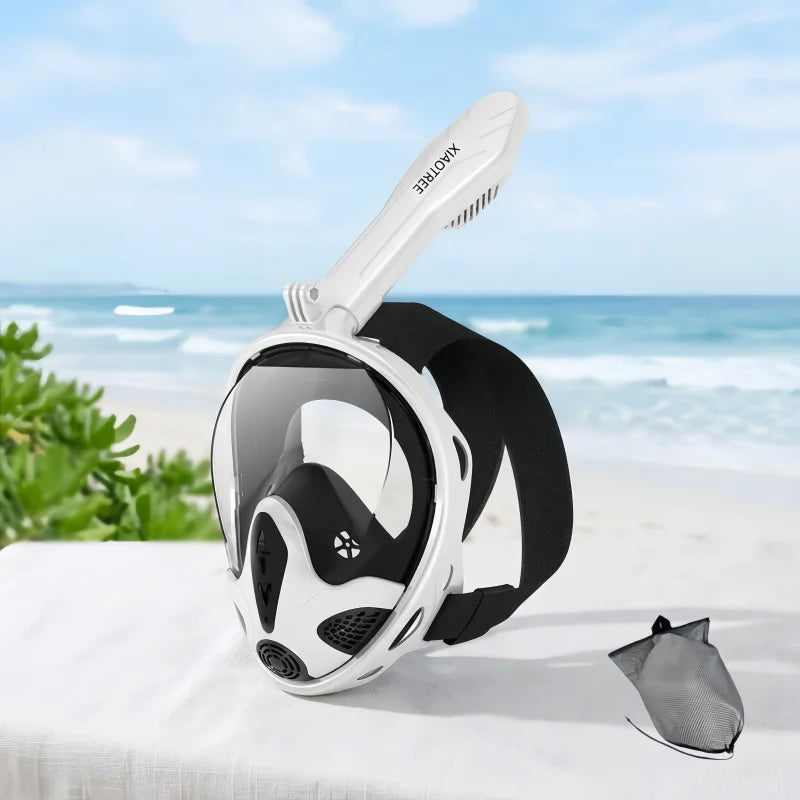 XIAOTREE New Underwater Diving Anti-Fog Full-Face Snorkeling Mask, Snorkel Breathing Mask, Safe and Waterproof