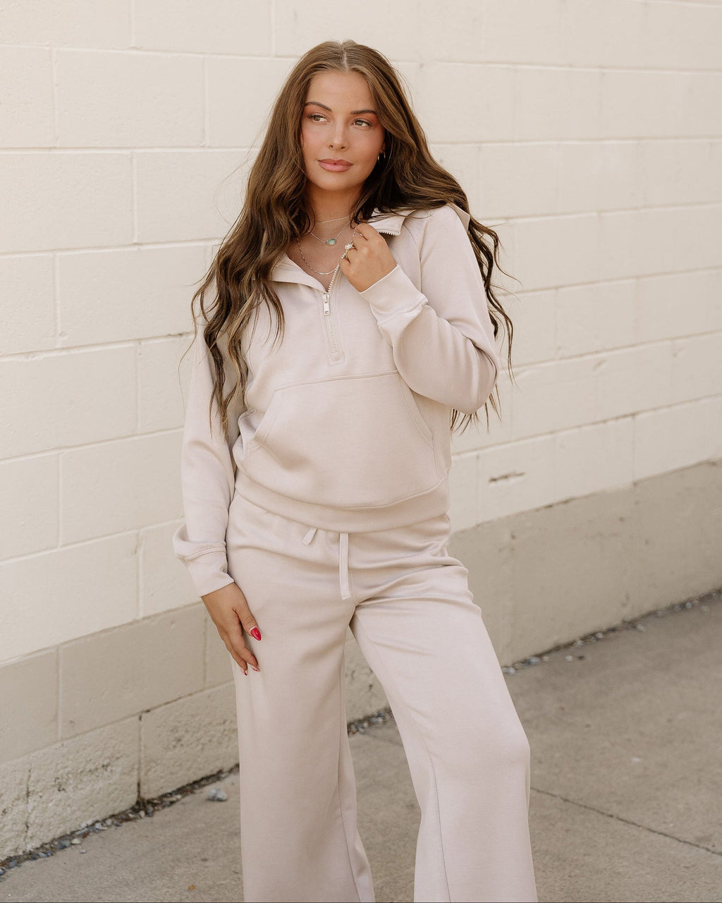 Harlow Set Active Pants 2pcs Outfit - Taupe