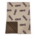 Brown camo duck call baby kids hunting blankets