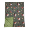 Duck call green hunting baby boys blanket